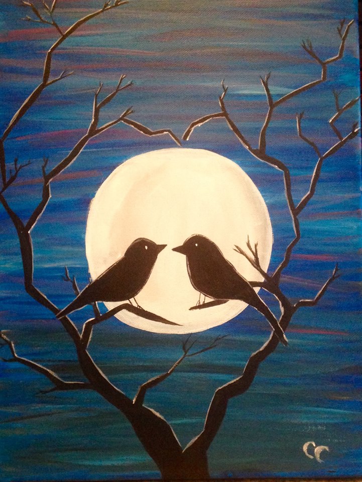 Bird Silhouette Painting